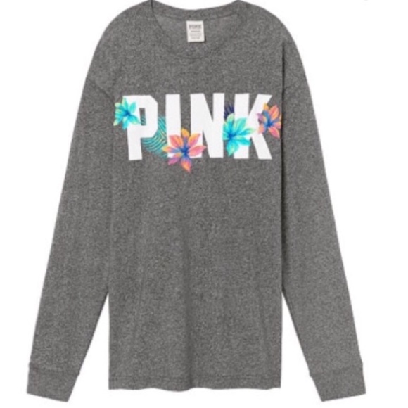 PINK Victoria's Secret Tops - NEW VS PINK Embroidered Campus Tee PINK Victoria's Secret Tops - NEW VS PINK Embroidered Campus Tee